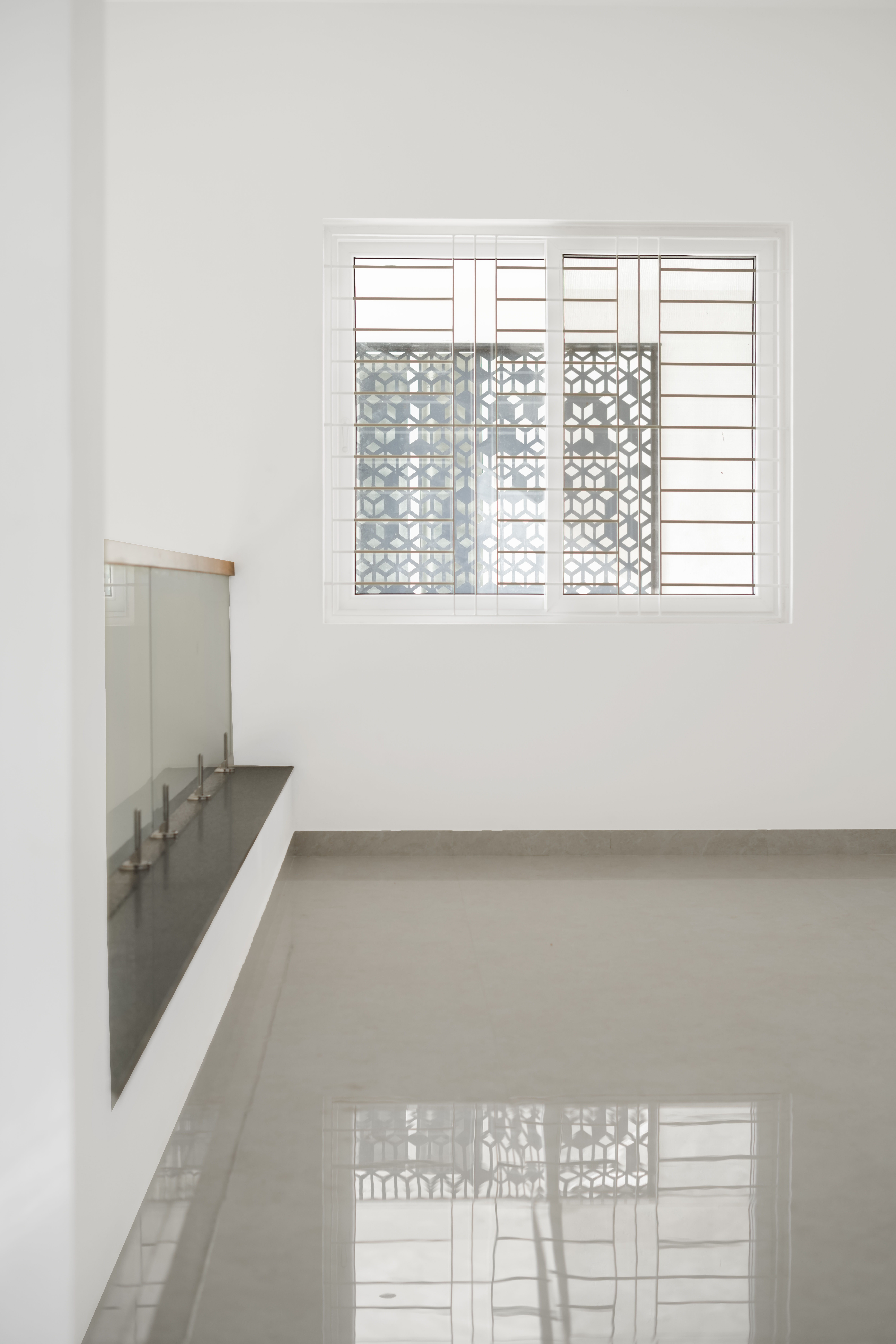 uPVC Sliding Window with Decorative Grills